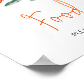 Een kleine cutie is op de weg Oranje eten Poster (Hoek)