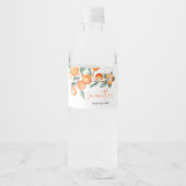 Een kleine Cutie is op de Weg Sinaasappel Waterfles Etiket (Voorkant)