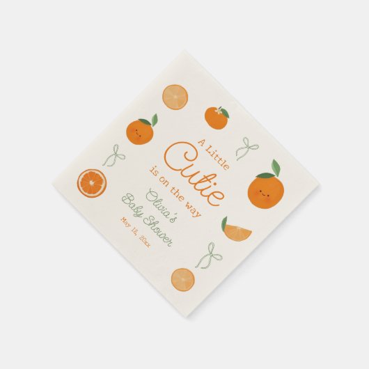 Een kleine cutie is op weg naar Baby shower Servet (Hoek)