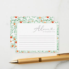 Een kleine Cutie Modern Baby shower Advice Card Advieskaart