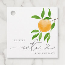 Een kleine Cutie Modern Baby shower Favor Tag