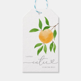 Een kleine Cutie Modern Baby shower Favor Tag Cadeaulabel