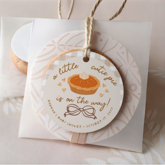 Een kleine Cutie Pie is onderweg Bedankjes Labels