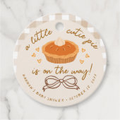 Een kleine Cutie Pie is onderweg Bedankjes Labels (Voorkant)