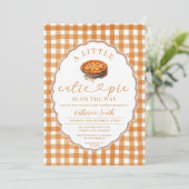 Een kleine Cutie Pie is op de weg Baby shower Herf Kaart (Staand voorkant)