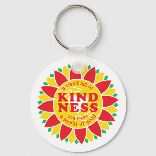 Een kleine daad van vriendelijkheid kan een wereld sleutelhanger