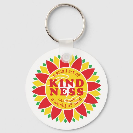 Een kleine daad van vriendelijkheid kan een wereld sleutelhanger (Voorkant)