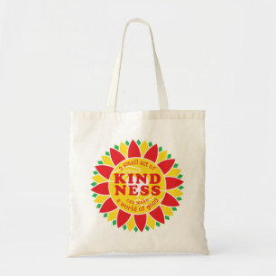 Een kleine daad van vriendelijkheid kan een wereld tote bag