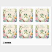 een  kleine Dinosaurus Waterverf Hatching Soon Vierkante Sticker (Vel)