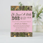 Een kleine Doe is onderweg. Camo Invite Kaart (Staand voorkant)