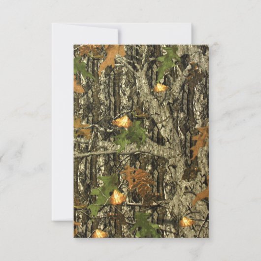 Een kleine Doe is onderweg. Camo Invite Kaart (Achterkant)