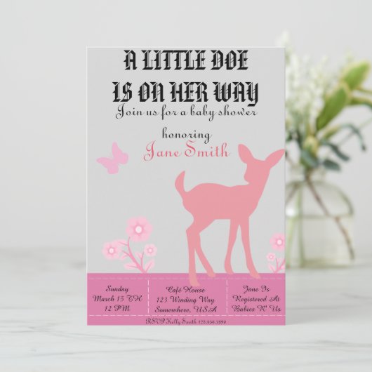 Een kleine Doe Kaart (Staand voorkant)