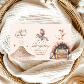 Een kleine draak is op de weg Baby shower Registry Informatiekaartje