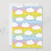 Een kleine draak Schattige blauw baby boy shower Kaart (Achterkant)