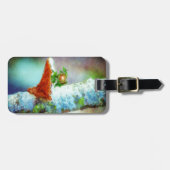 Een kleine drakenslaapstand bagagelabel (Voorkant horizontaal)