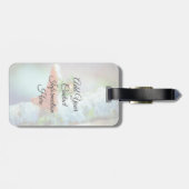 Een kleine drakenslaapstand bagagelabel (Achterkant horizontaal)