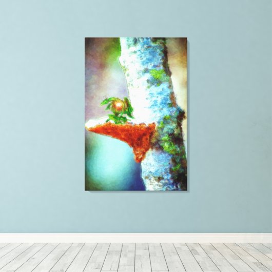 Een kleine drakenslaapstand canvas afdruk (Insitu (Houten vloer))