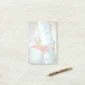 Een kleine drakenslaapstand post-it® notes (Op bureau)