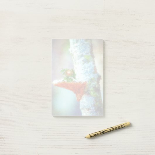 Een kleine drakenslaapstand post-it® notes (Op bureau)