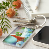 Een kleine drakenslaapstand sleutelhanger (Voorkant Rechts)