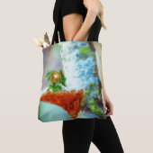 Een kleine drakenslaapstand tote bag (Dichtbij)