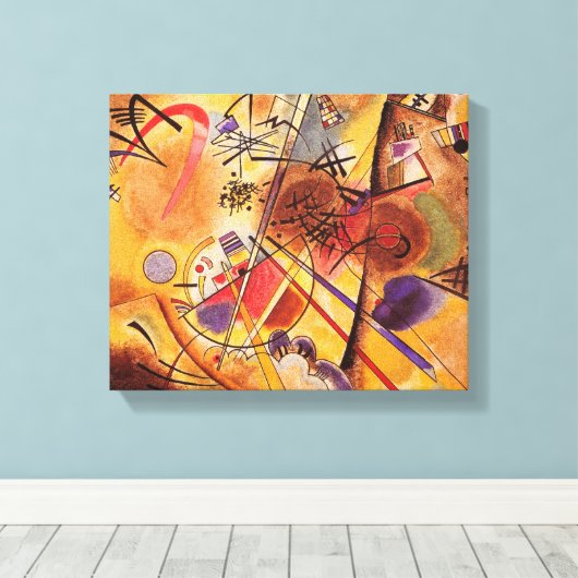 Een kleine droom in het rood canvas afdruk (Insitu (Houten vloer))