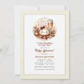 Een Kleine Dumpling Mocha Mousse Baby Shower Kaart (Voorkant)