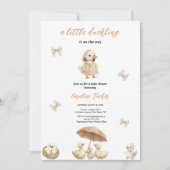 EEN KLEINE EENDJE BABYSHOWER EENDEN UITNODIGING (Voorkant)