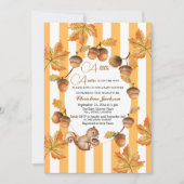 Een kleine eikel Herfst plaids Baby shower Kaart (Voorkant)