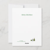 Een kleine engel brengt de kerst-Magie Feestdagenkaart (Achterkant)