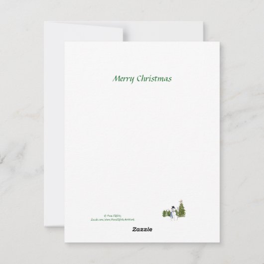 Een kleine engel brengt de kerst-Magie Feestdagenkaart (Achterkant)