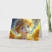 Een kleine engel digitale kunst bedankkaart (Voorkant)