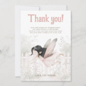 "Een kleine fee is onderweg" Baby shower Bedankkaart (Voorkant)