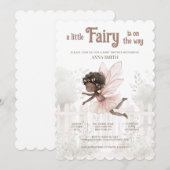 "Een kleine fee is onderweg" Baby shower Kaart (Voorkant / Achterkant)