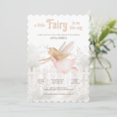 "Een kleine fee is onderweg" Baby shower Kaart (Staand voorkant)