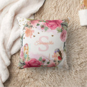 Een kleine fee is op weg meisje Baby shower Kussen (Deken)