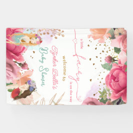 Een kleine fee is op weg meisje Baby shower Spandoek