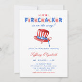 Een kleine Firecracker 4 juli Baby shower Kaart (Voorkant)