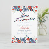 Een kleine Firecracker is onderweg naar het Baby s Kaart (Staand voorkant)