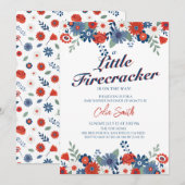 Een kleine Firecracker is onderweg naar het Baby s Kaart (Voorkant / Achterkant)