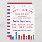 Een kleine Firecracker is op weg! Baby Shower Kaart (Voorkant / Achterkant)
