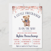 Een kleine Firecracker is op weg! Baby Shower Kaart (Voorkant)