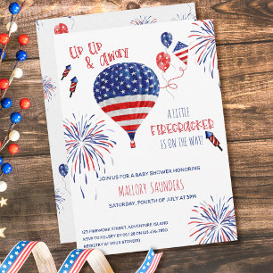 Een kleine Firecracker omhoog en weg Baby shower Kaart