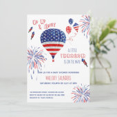 Een kleine Firecracker omhoog en weg Baby shower Kaart (Staand voorkant)