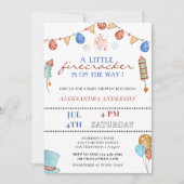 Een kleine Firecracker OP DE WEG Baby shower Kaart (Voorkant)