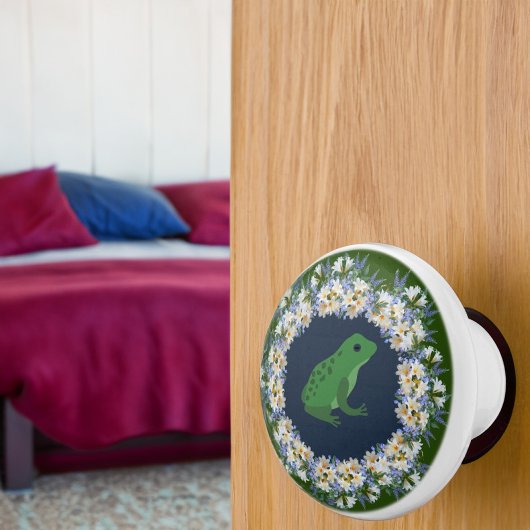 Een kleine Froggie in de Garden Pond Keramische Knop