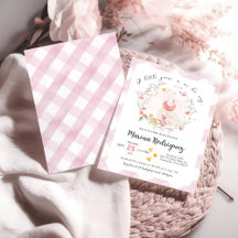 Een kleine gans is onderweg baby shower Invite