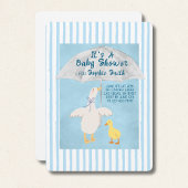 Een kleine gans is onderweg en het is een Baby sho Kaart