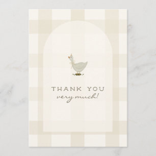 Een Kleine Gans Neutrale Baby Shower Dank Je Bedankkaart