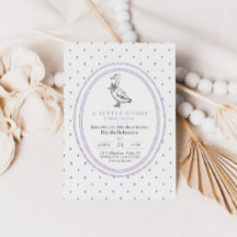 Een Kleine Gans Paarse Stippen Baby Shower